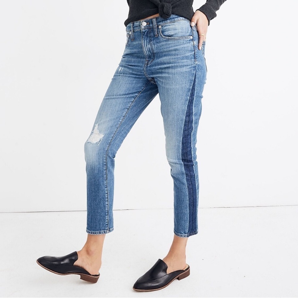MADEWELL The High-Rise Slim Boyjean in Raebrook Wash Eco Edition Size 24 Petite - Picture 1 of 12
